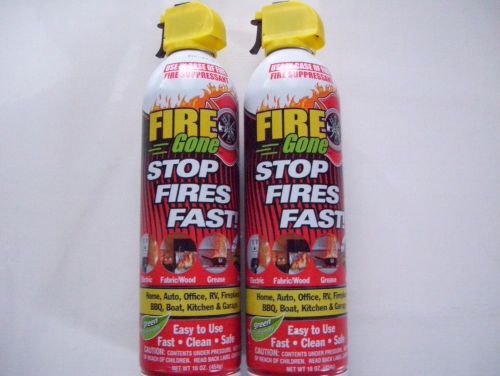 ~NEW~ LOT OF 2, &#034;FIRE GONE&#034;- STOPS FIRES FAST! 2, 16oz.