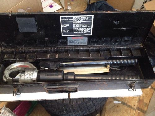 Burndy y35 hypress hydraulic crimper w/case as is pls read #4106 for sale