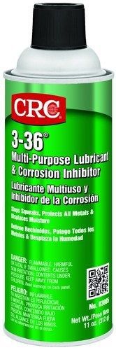 CRC 3-36 Multi-Purpose Lubricant and Corrosion Inhibitor, 11 oz Aerosol Can, ...