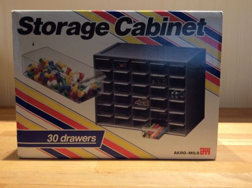 Vintage Akro Mils  Plastic Storage Cabinet 30 Drawer Organizer  NIB