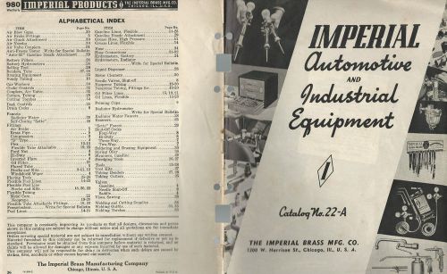 Automotive &amp; Industrial Equipment 1941 Catalog Imperial Brass Mfg.Co  Chicago IL