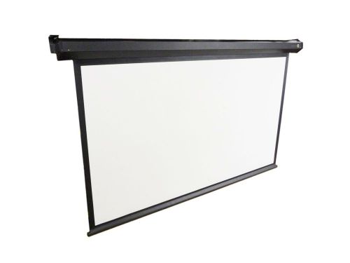 MONOPRICE M-106 106&#034; 16:9 MOTORIZED WHITE FABRIC PROJECTOR PROJECTION SCREEN