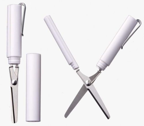 Sun-Star Stickyle Pen-Style Scissors - White F/S Japan