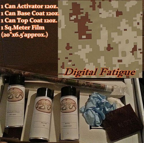 Digital Fatigue R.R.C.Camo Hydrographic water transfer Dip Kit Guns,Skull,auto,A