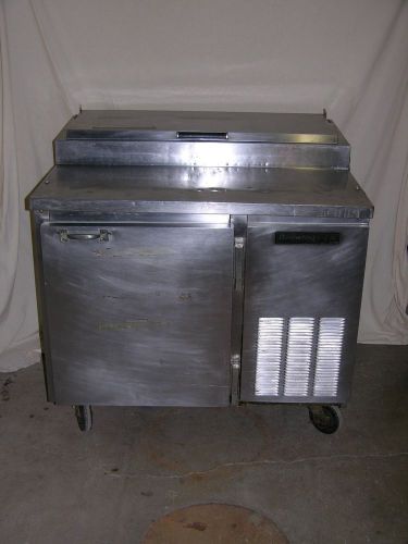 Used beverage air 41&#034; pt41 refrigerated 1 door prep table cooler &#034;working!&#034; for sale