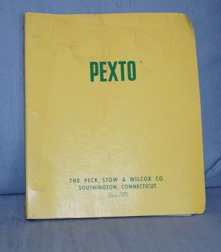 Pexto salesman manual containing the following