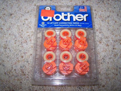 Genuine BROTHER 3030 12-Pack Lift-Off CORRECTION TAPES NEW SEALED Free Shipping