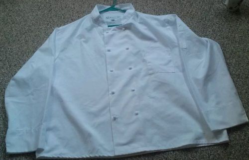 Regent 4xl xxxxl white chef kitchen jacket/coat 65/35 knot button for sale