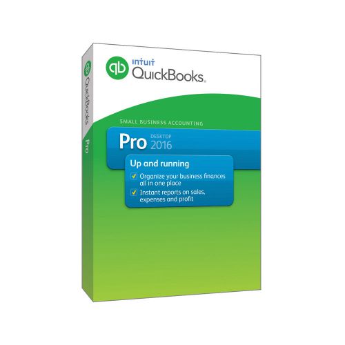 New quickbooks pro 2016 1-user (new user) box!! for sale