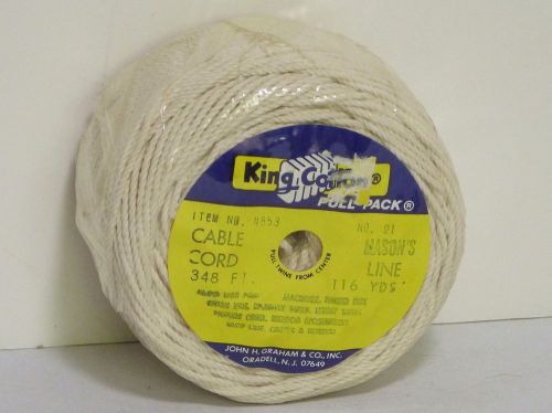 NEW Sealed Vintage King Cotton Pull Pack Cable Cord 348 Ft No. 21 Mason&#039;s Line
