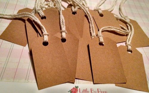 50 Brown 65lb acid free card stock price tags gift tags embellishments