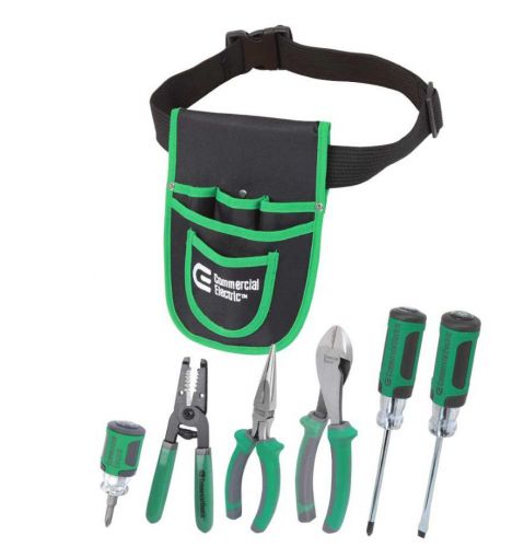 Commercial Electric 7-Piece Electrician Tool Set with Pouch Kit
