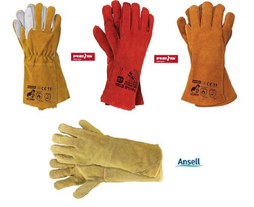 Welding Gloves , Red Heat Resistant , MIG , ARC , TIG , Fire Place Stove