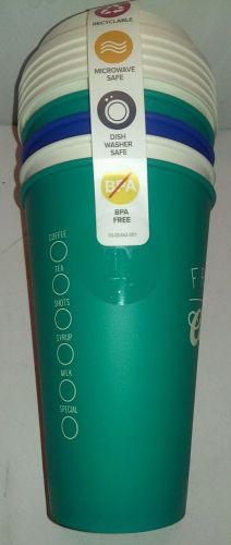 Aladdin 5 Pk Reusable BPA Free Plastic 16oz. To-Go Cups w/Travel Lids, Asst .