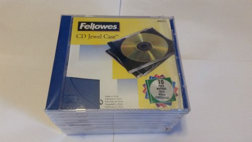 FELLOWES 10 PACK CD/DVD JEWEL CASES OF DIFFERENT COLORS