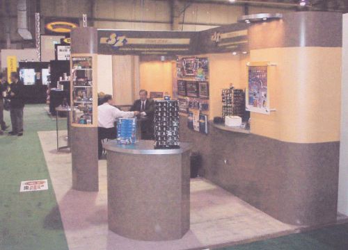 ABEX Trade Show Display Booth 10 x 20 with Table, Pedestals, Lights &amp; Cases