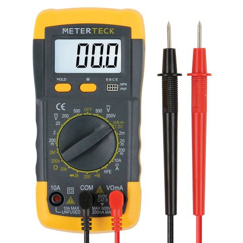 Meterteck Digital Multimeter (DMM) - Voltmeter Ohmmeter Ammeter - 1 Year Guar...