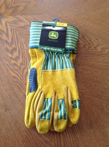 John deere work gloves, sz xl, split leather palm work gloves for sale