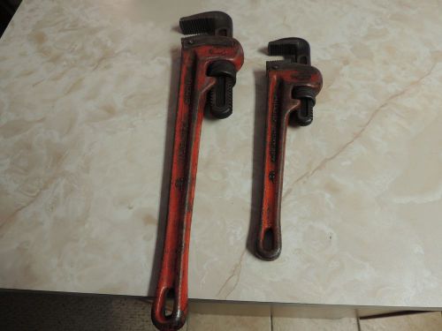 Rigid 18&#034; Pipe Wrench and Rigid 12&#034; Pipe Wrench