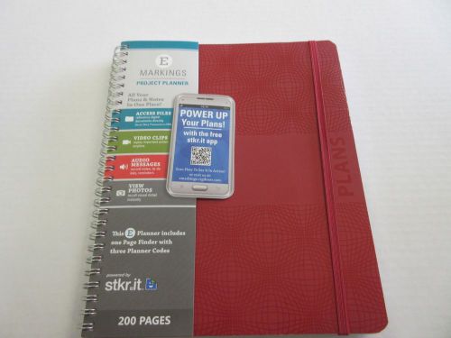 CR GIBSON PROJECT PLANNER 200 PAGES 9 1/2&#034; T X 7 1/2&#034; W RED MEP1-12759