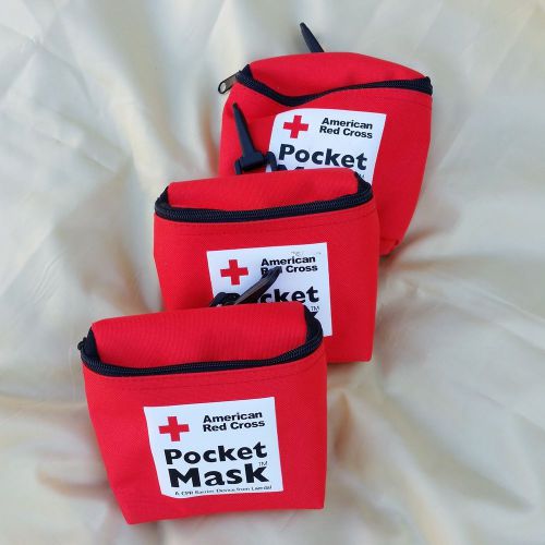 Red Cross Pocket Masks with case - 3ea new