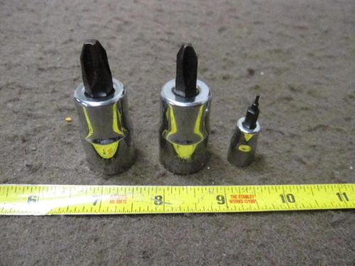 WILLIAMS 3 PC PHILLIPS &amp; HEX SOCKET DRIVER  (DIV SNAP ON)  NEW