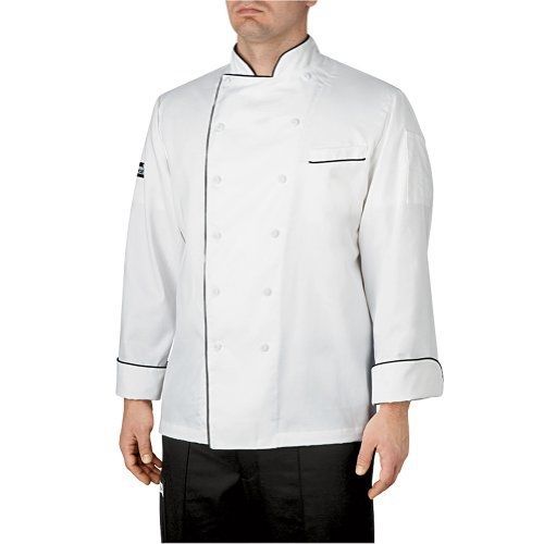 Chefwear Chef Jacket (Four-Star)-3X- Black Piping
