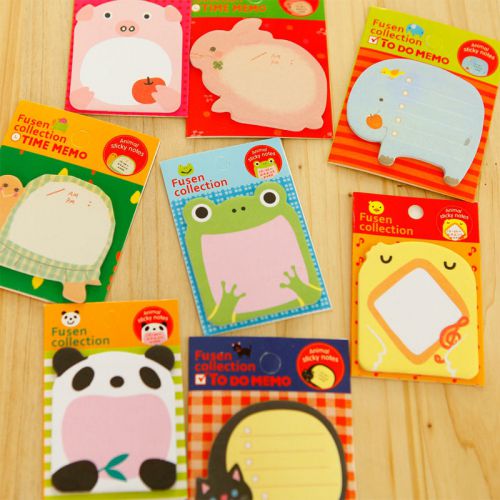 1 PCS Mini Animal Memo Sticker Bookmark Index Tab Pads Flags Sticky Notes-Random