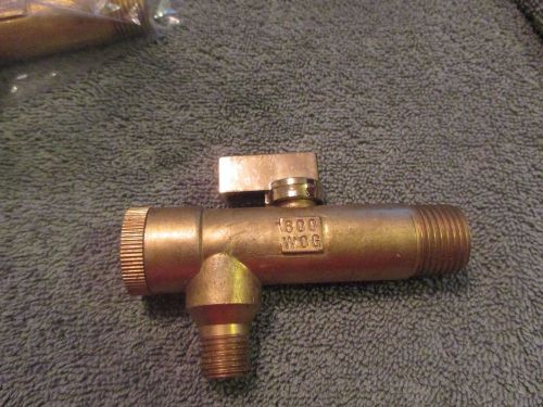New, never used! 1/2&#034; Male Pipe x 1/4&#034; Male Manual Drain Valve