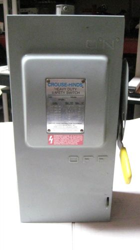 Crouse -Hinds Cat HH462N Model 3 60 AMP Disconnect Switch