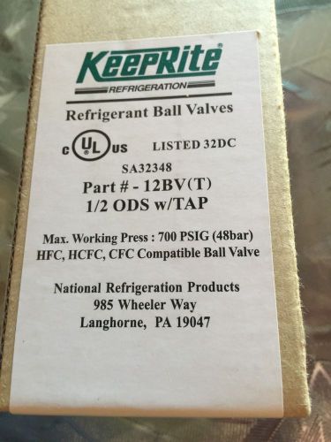REFRIGERANT BALL VALVE Part# 12BV(T) SA32348 Free Shipping