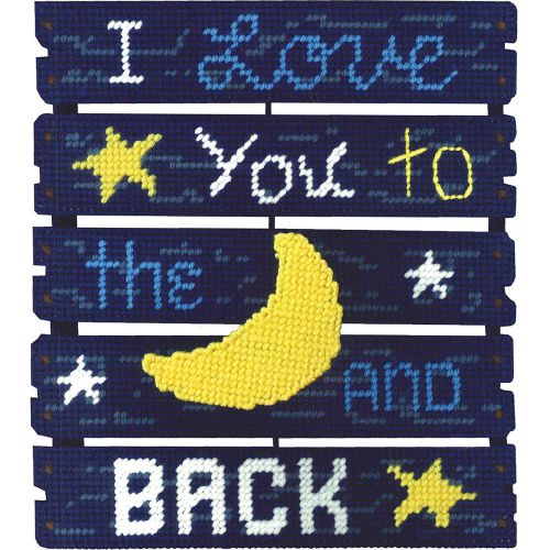 Pallet-ables love you to the moon plastic canvas kit-10.5&#034;x11.5&#034;x1.25&#034; 7 count for sale