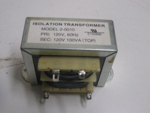 Isolation Transformer Model 2-0010 120V 60HZ UNTESTED