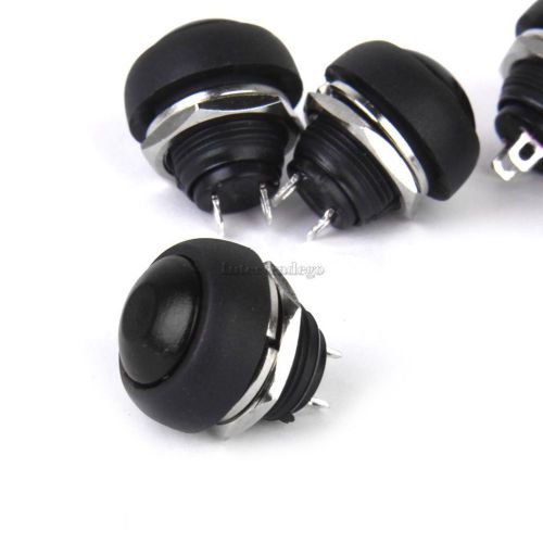5pcs momentary off-(on) push button horn switch for boat/car waterproof blk for sale