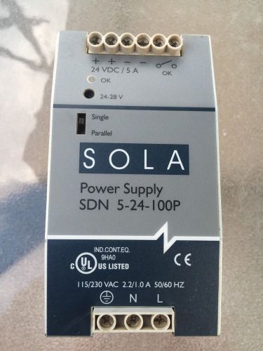 Sola Power Supply SDN 5-24-100P Power Supply 24VDC 5 Amp