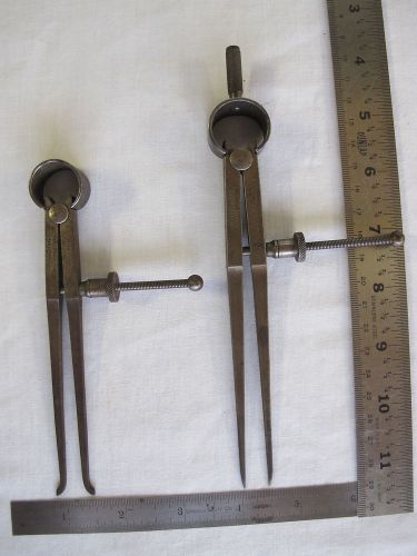 Antique Brown Sharpe Dividers &amp; Inside Machinist Tool Lathe Mill Caliper 1897