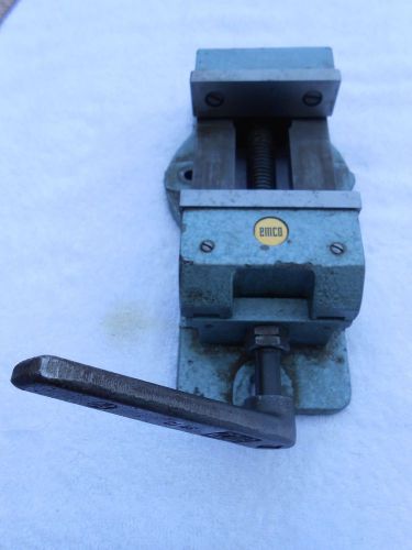 Nice vintage &#034;emco&#034; metalworking screw vise with crank handle ~ bench mount for sale