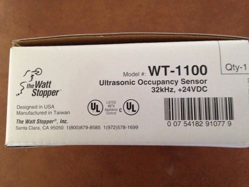Watt Stoppers WT-1100 White 24VDC Ultrasonic Occupancy Sensors