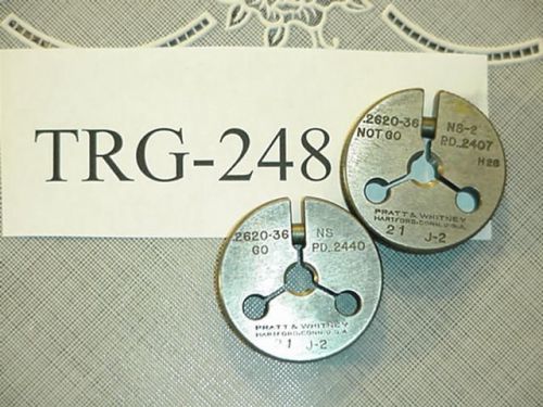 Thread Ring Gage Set .2620-36 NS GO &amp; NOGO TRG248