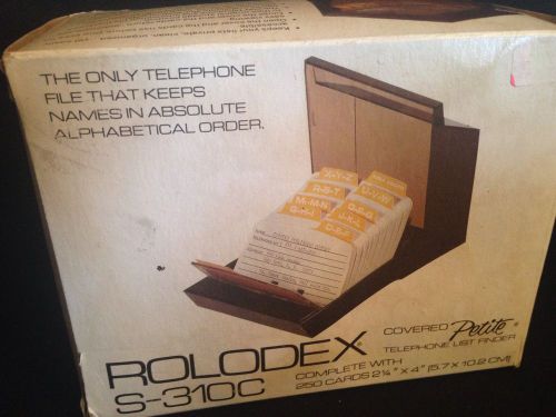 Vintage Rolodex Petite Telephone List Finder Covered S-310C