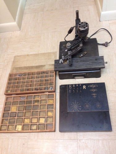 Vintage Engraving Machine Engraver Pantograph Bits Brass Font Mico Instrument Co