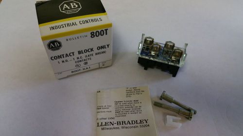 ALLEN BRADLEY, 800T-XA1, CONTACT BLOCK NEW IN BOX