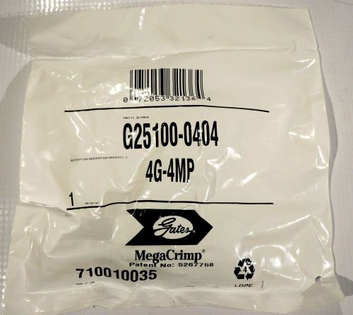 New gates megacrimp 4g-4mp ridge male pipe hose end p/n: g25100-0404 for sale