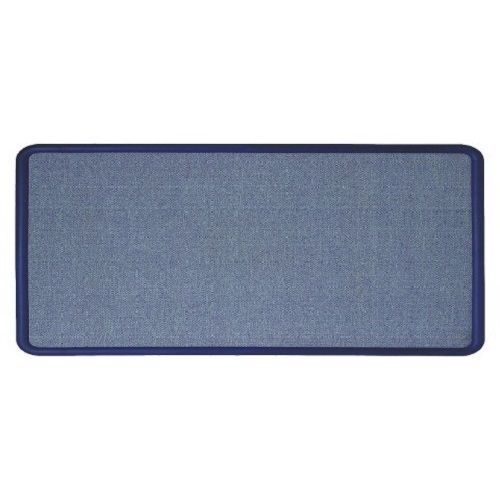 Contour Fabric Bulletin Board, 36 x 24, Light Blue Plastic Navy Blue Frame