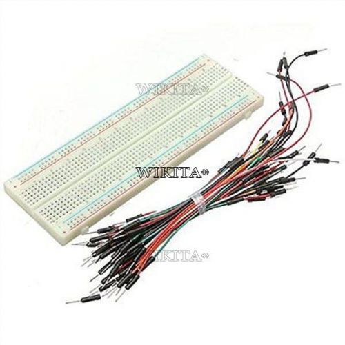 Mb102 830 tie points solderless pcb breadboard mb-102 + 65pcs jumper cable wires for sale
