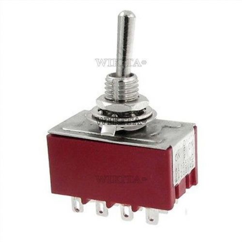 2a/250vac 6a/125vac on-off-on 3 way 4p2t 4pdt toggle switch 12 solder terminals