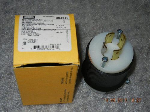 HUBBELL HBL2411 20 AMP 250V 3 Phase 3 POLE 4 WIRE PLUG, NEW
