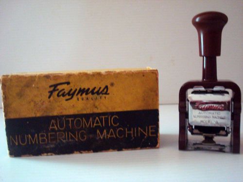 Vtg. Faymus Automatic Numbering Machine * Model A-10434