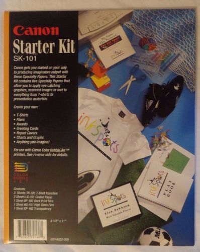 Canon Starter Kit Sk-101 Used Missing Back Print Film Page Seven Pages Included