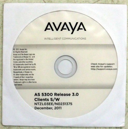 Avaya NTZL03EE AS 5300 Release 3.0 Clients Software CD